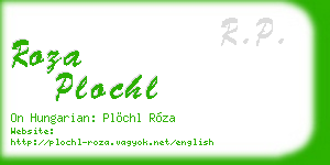 roza plochl business card